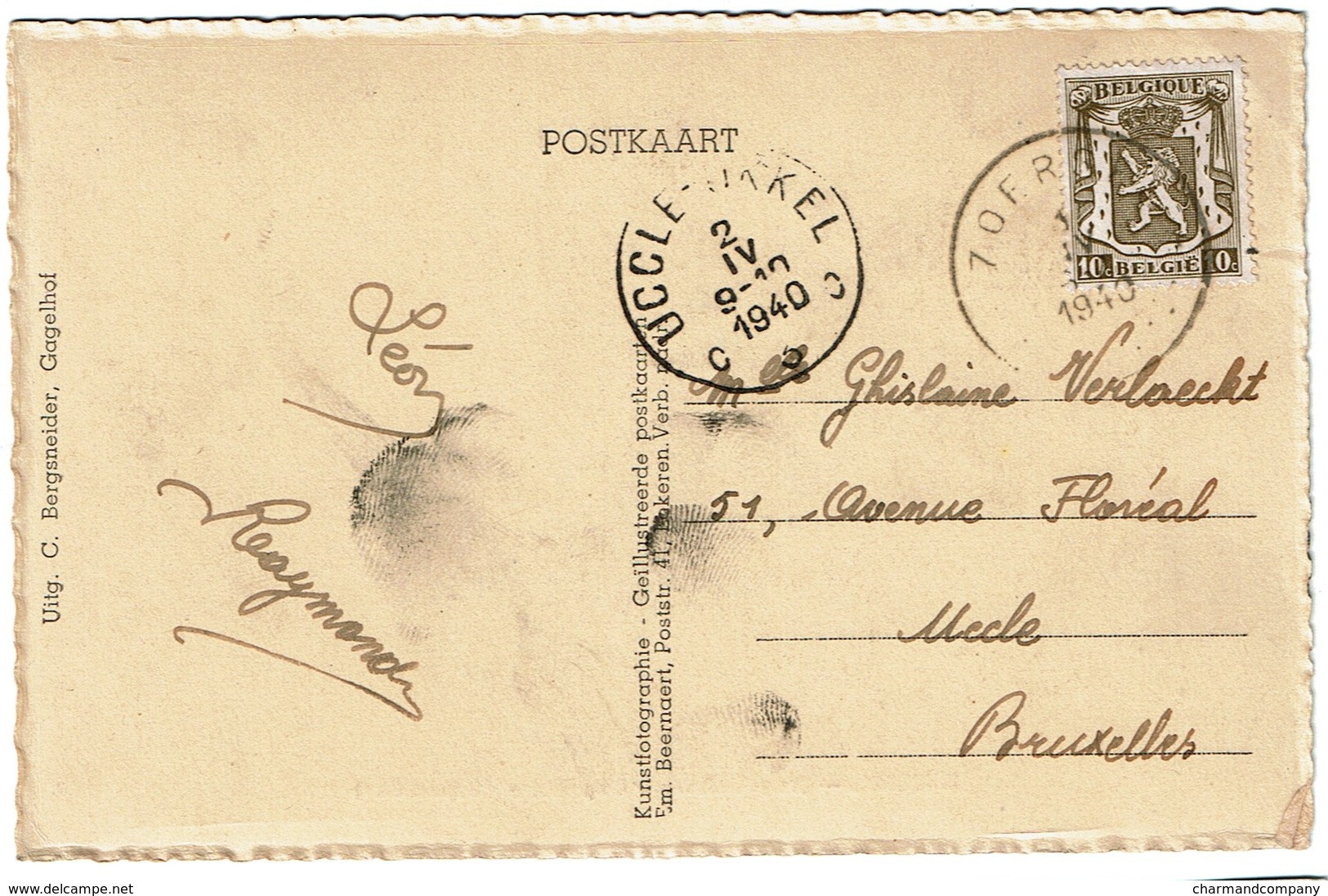 Zoersel - Jeugdherberg Gagelhof (Binnenzicht) - Circulée En 1940 - Uitg. C. Bergsneider, Gagelhof - 2 Scans - Zoersel