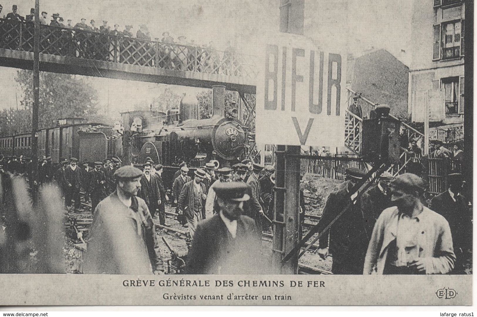 GREVE GENERALE DES CHEMINS DE FER REPRODUCTION - Grèves