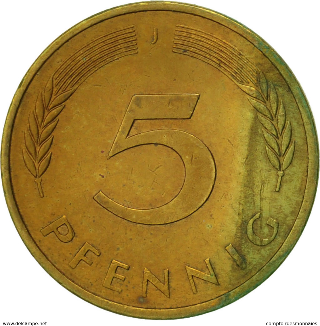 Monnaie, République Fédérale Allemande, 5 Pfennig, 1976, Hambourg, TTB, Brass - 5 Pfennig