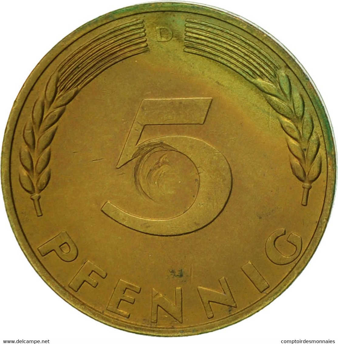Monnaie, République Fédérale Allemande, 5 Pfennig, 1970, Munich, TTB, Brass - 5 Pfennig
