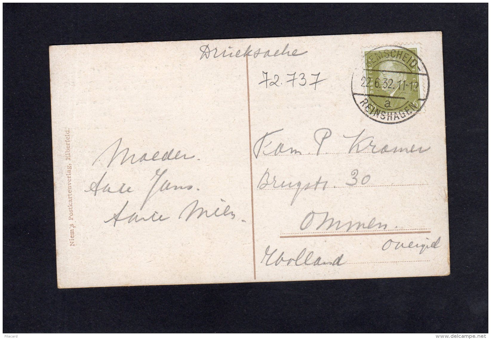 72737    Germania,   Berg. Land.,  Schloss Kuppelstein Mit  Riesenbrucke,  VG  1932 - Remscheid