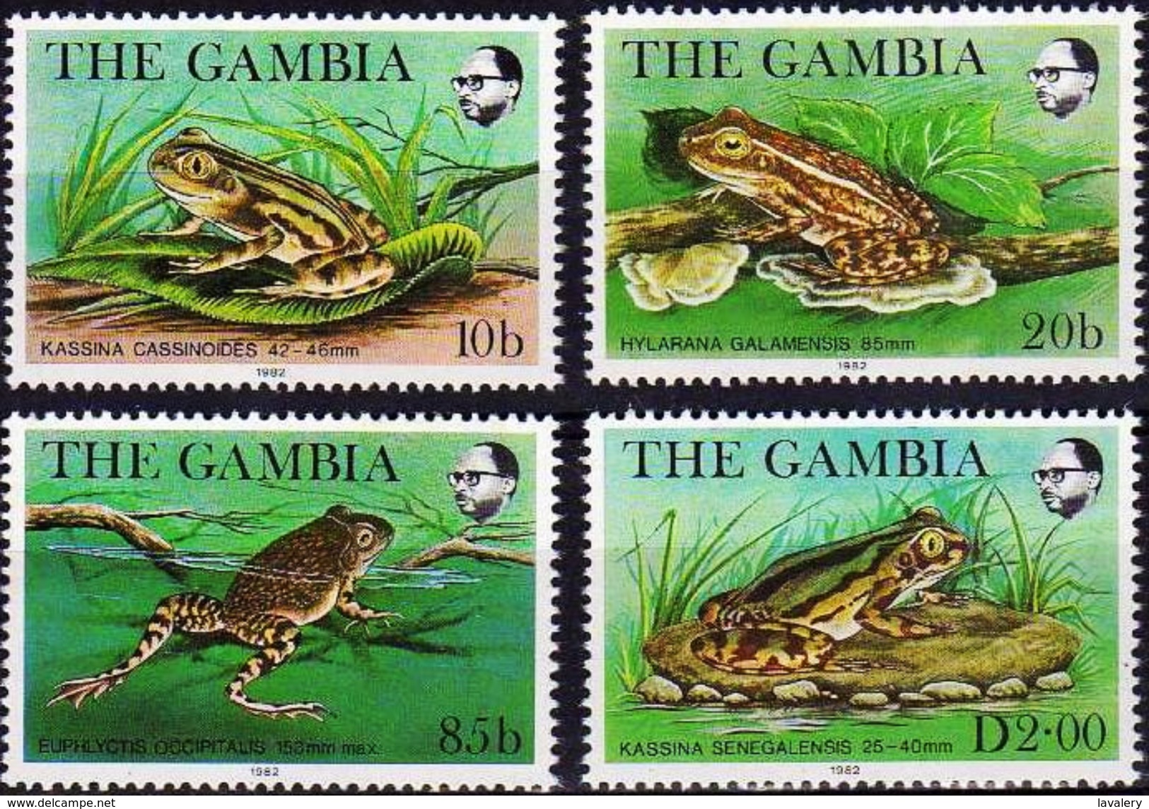 GAMBIA 1982 Frogs Amphibians Animals Fauna MNH - Frogs