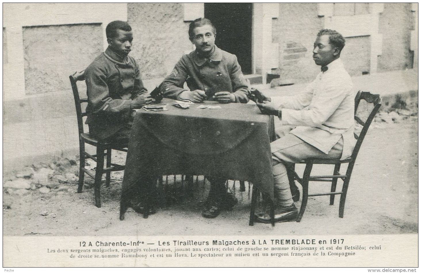 N°55846 -cpa La Tremblade - 13è Bataillon Tirailleurs Malgaches En 1917- - War 1914-18