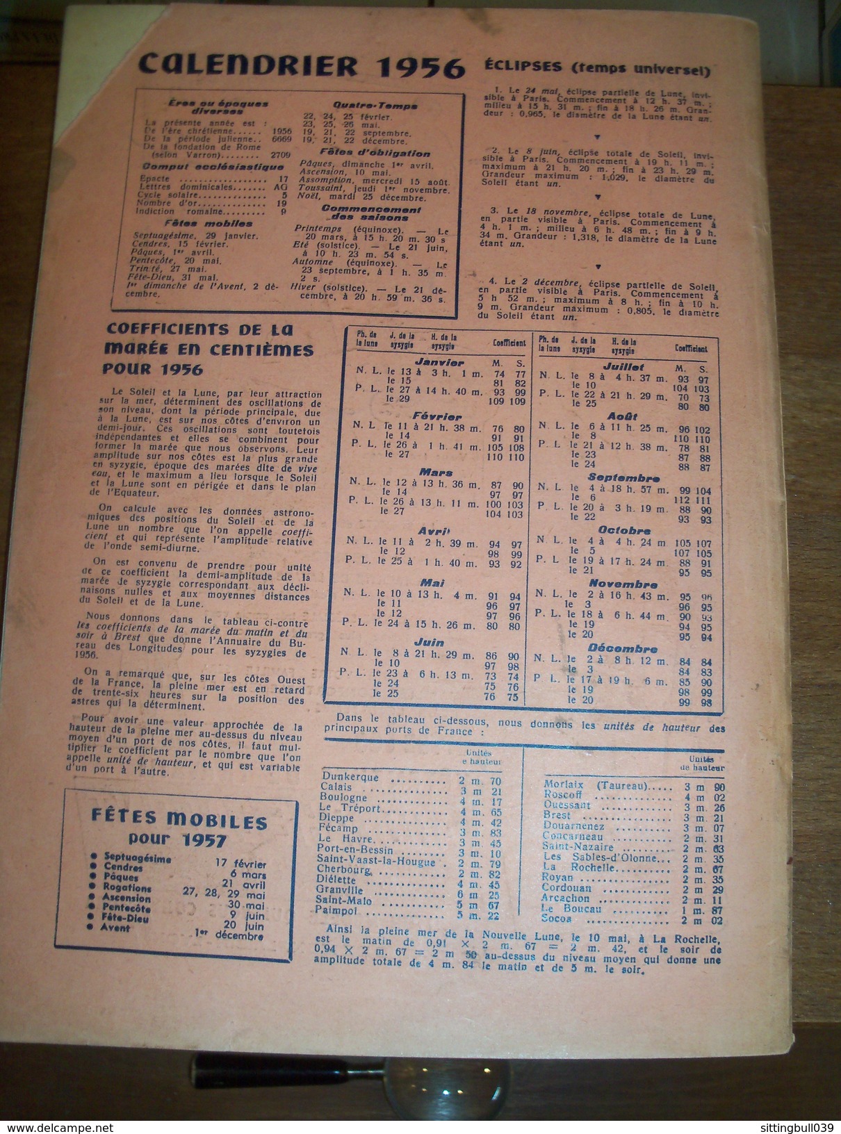 Almanach Du Pèlerin 1956 Avec PAT'APOUF AUX SPORTS D'HIVER De GERVY. Ed. Bonne Presse, Paris - Agendas & Calendarios