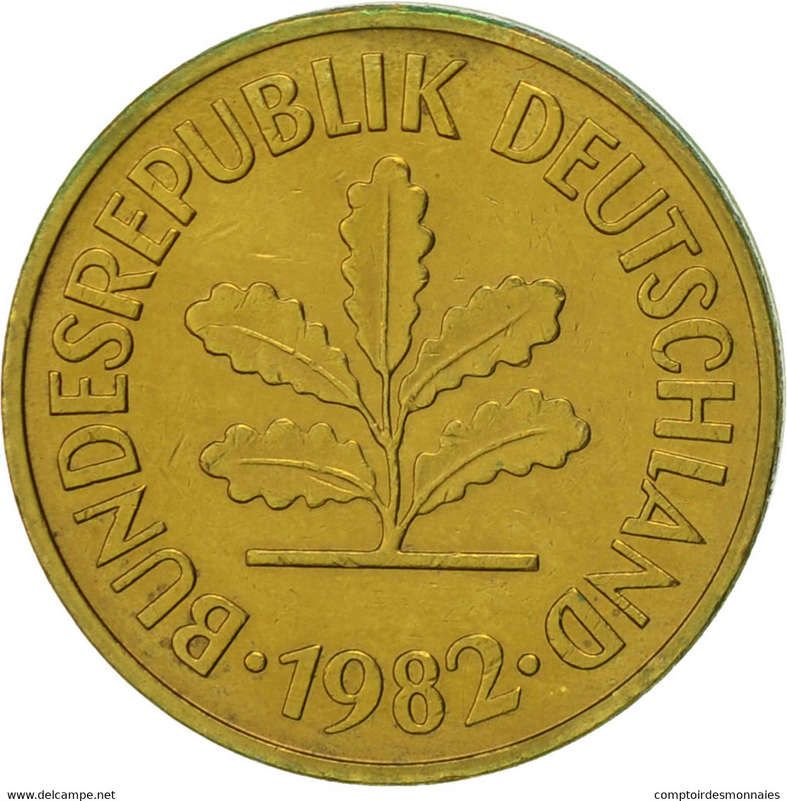 Monnaie, République Fédérale Allemande, 5 Pfennig, 1982, Munich, TTB, Brass - 5 Pfennig