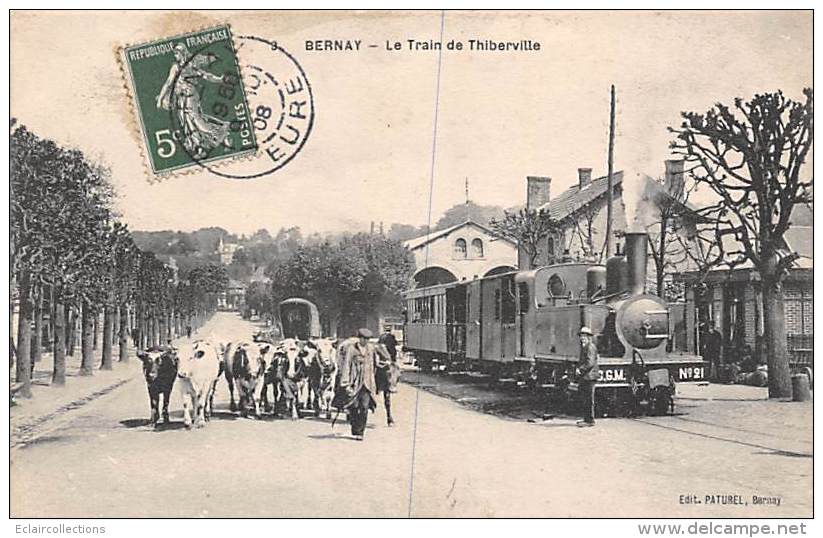 Bernay   27:     Le Train De Thiberville      (voir Scan) - Bernay