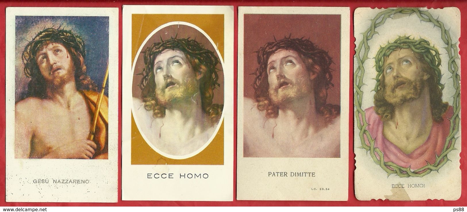 PS---4 SANTINI ECCE HOMO  GMI  226 E TRE SANTINI STESSO NUMERO 202 CON IMMAGINI DIVERSI DI CUI UNO ANTICO E FUSTELLATO - Santini