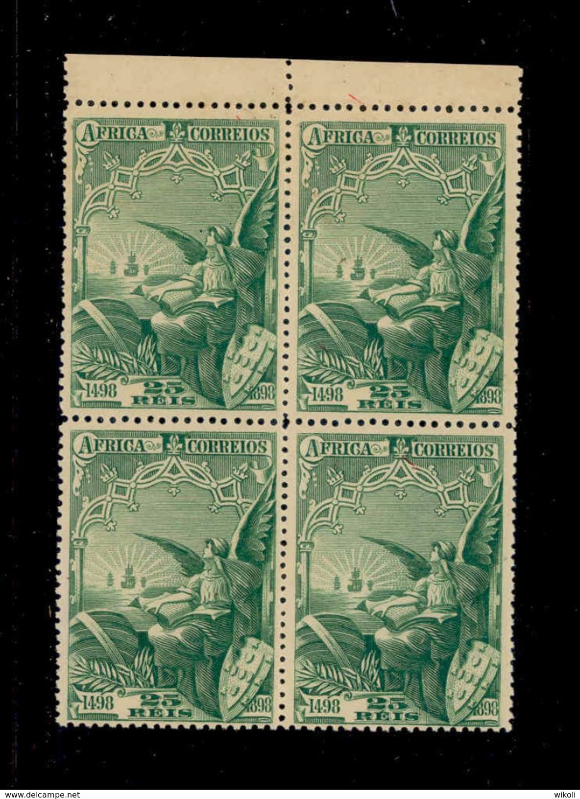 ! ! Portuguese Africa - 1898 Vasco Gama 25 R (in Blk Of 4) - Af. 04 - MNH - Africa Portoghese