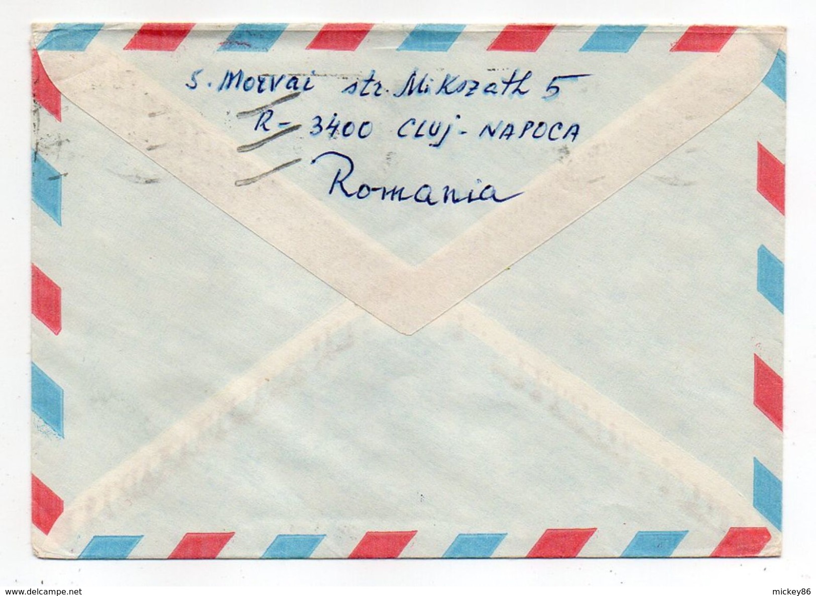 Roumanie--1981--Lettre De CLUJ-NAPOCA  Pour ASNIERES-92 (France)--Composition De Timbres (soldats)--cachets - Lettres & Documents
