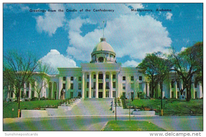 Alabama Mobile State Capitol Building Greetings From The Cradle Of The Confederacy - Mobile