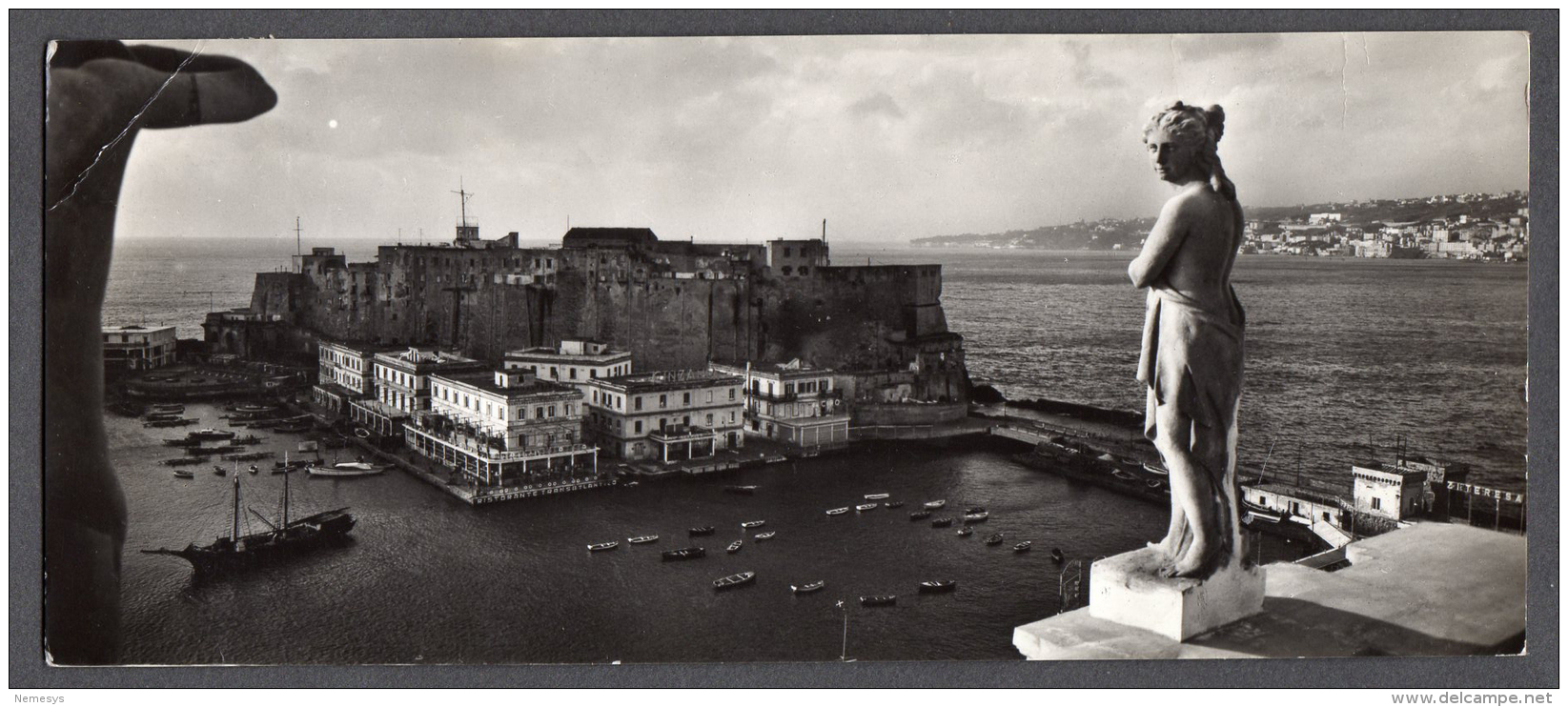 1955 NAPOLI Castel Dell'Ovo F.to 9x21cm FG V SEE 2 SCANS - Napoli