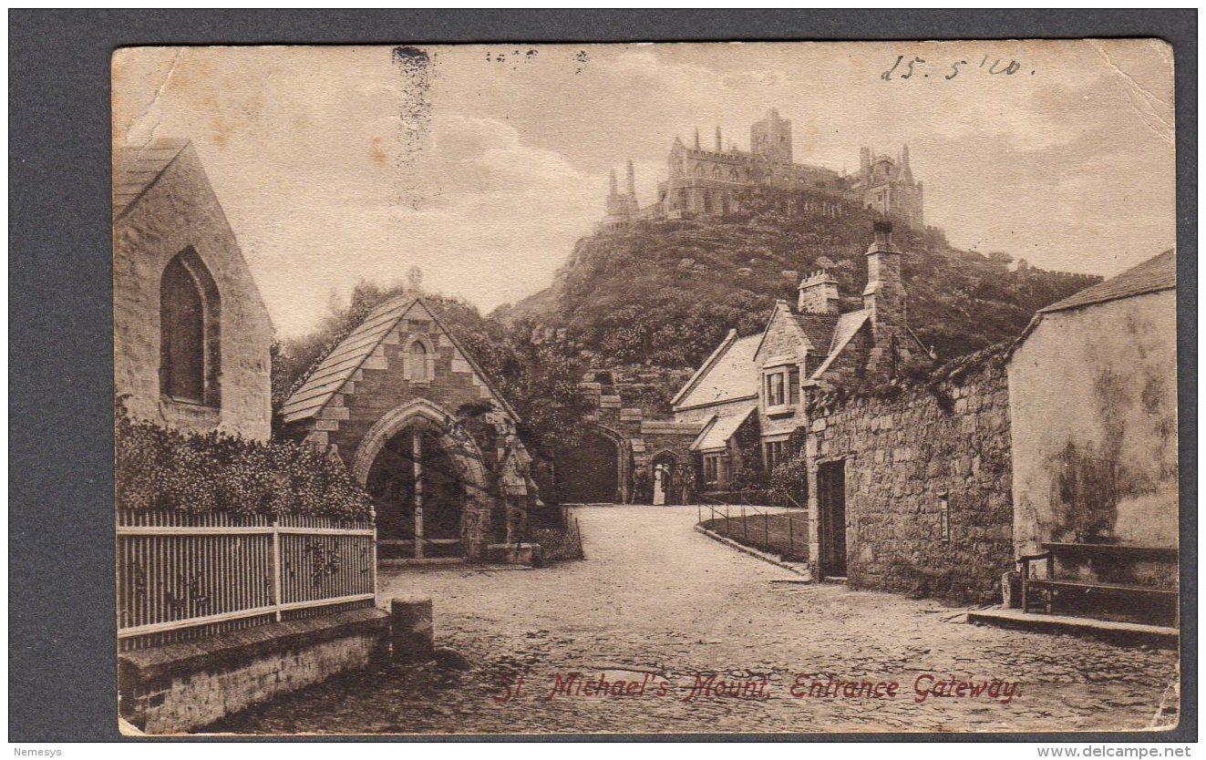 1910 MICHAEL'S MOUNT Entrance Gateway FP V SEE 2 SCANS - St Michael's Mount