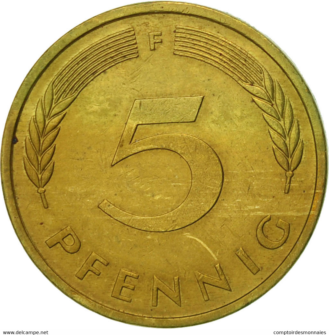 Monnaie, République Fédérale Allemande, 5 Pfennig, 1977, Stuttgart, TTB - 5 Pfennig
