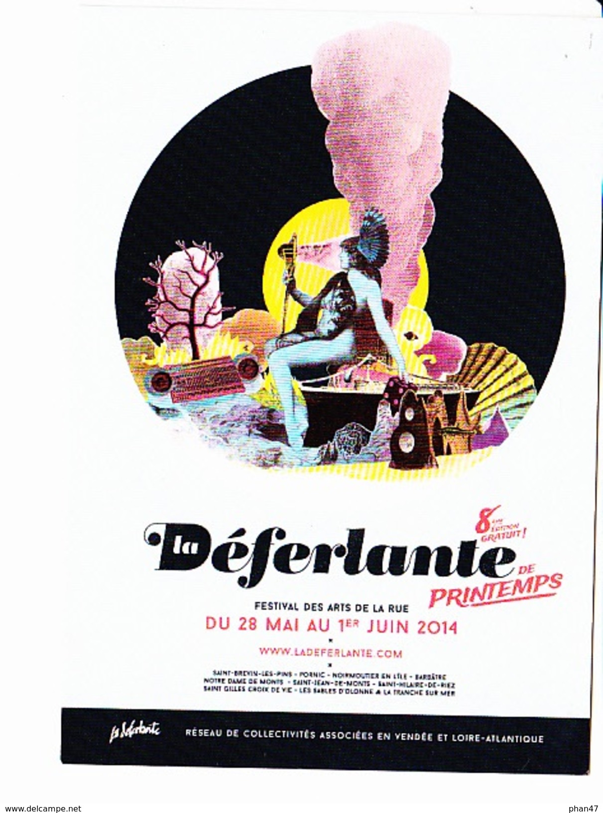 DEFERLANTE DE PRINTEMPS, Festival Des Arts De La Rue, Illustration Julien GRATALOUP, Ed. Cartcomeco 2014 - Artistes