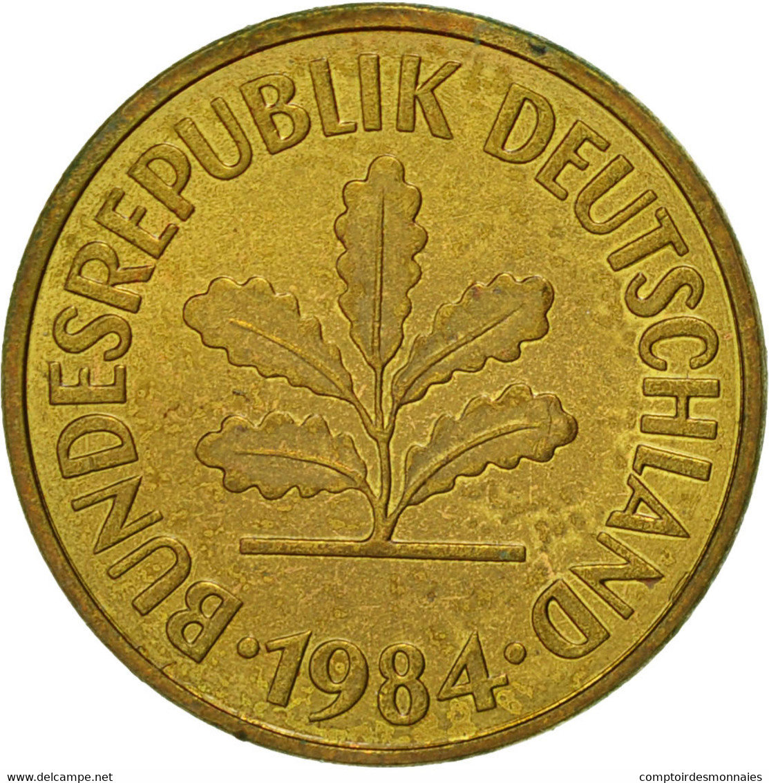 Monnaie, République Fédérale Allemande, 5 Pfennig, 1984, Munich, TTB, Brass - 5 Pfennig