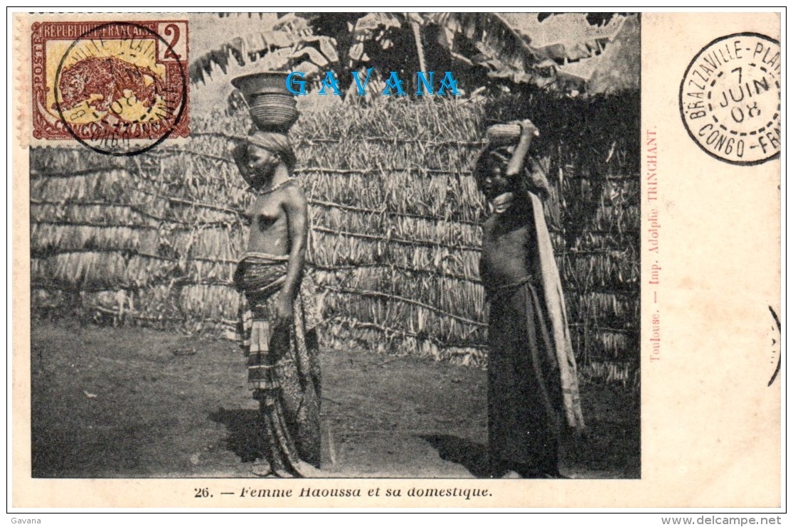 CONGO FRANCAIS - Femme Haoussa Et Sa Domestique  (Recto/Verso) - Congo Français