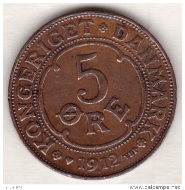 Denmark. 5 ORE 1912. Frederik VIII. KM# 806 - Danemark