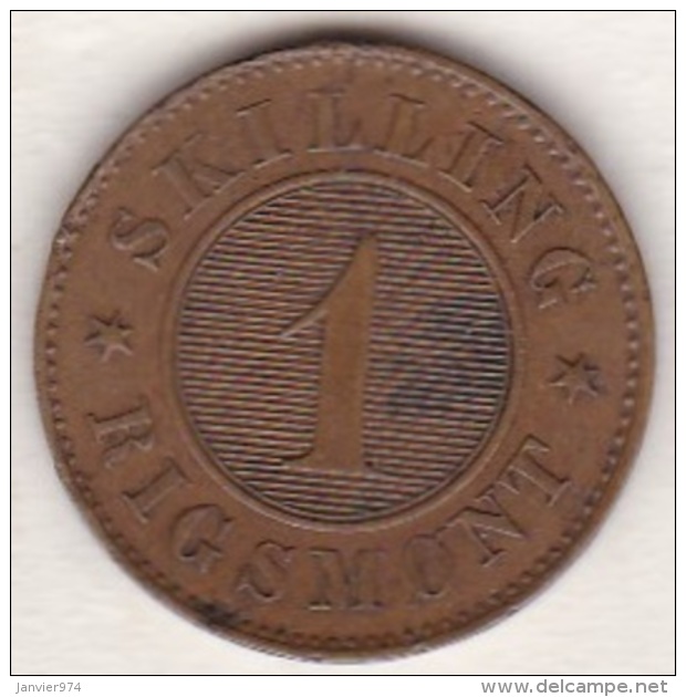 Denmark . 1 Skilling Rigsmont 1869 , Christian IX , KM# 774 - Danemark