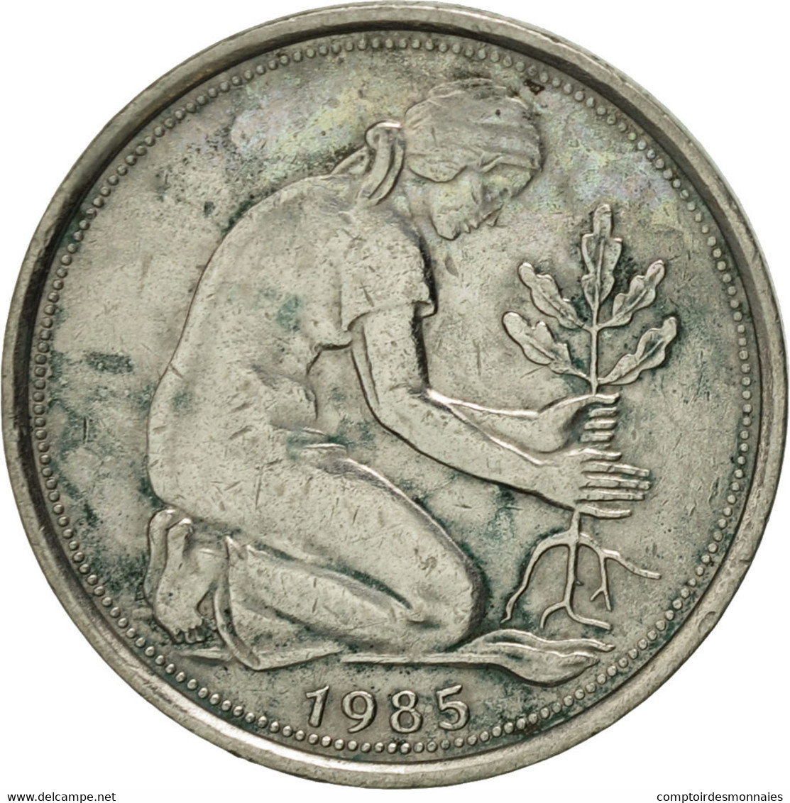 Monnaie, République Fédérale Allemande, 50 Pfennig, 1985, Hambourg, TTB - 50 Pfennig
