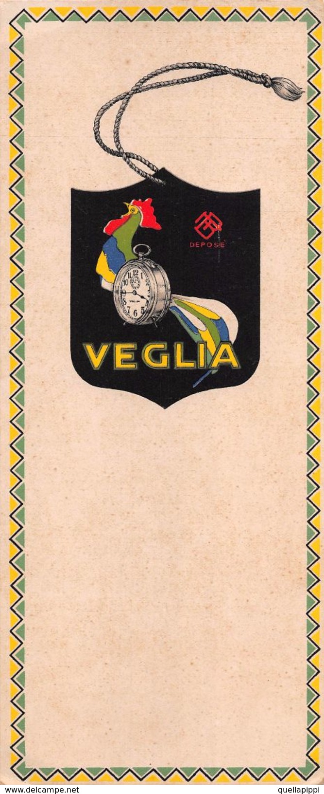 06602 "SEGNALIBRO - VEGLIA - DITTA FONDATA NEL 1896" SVEGLIA, GALLO - Segnalibri