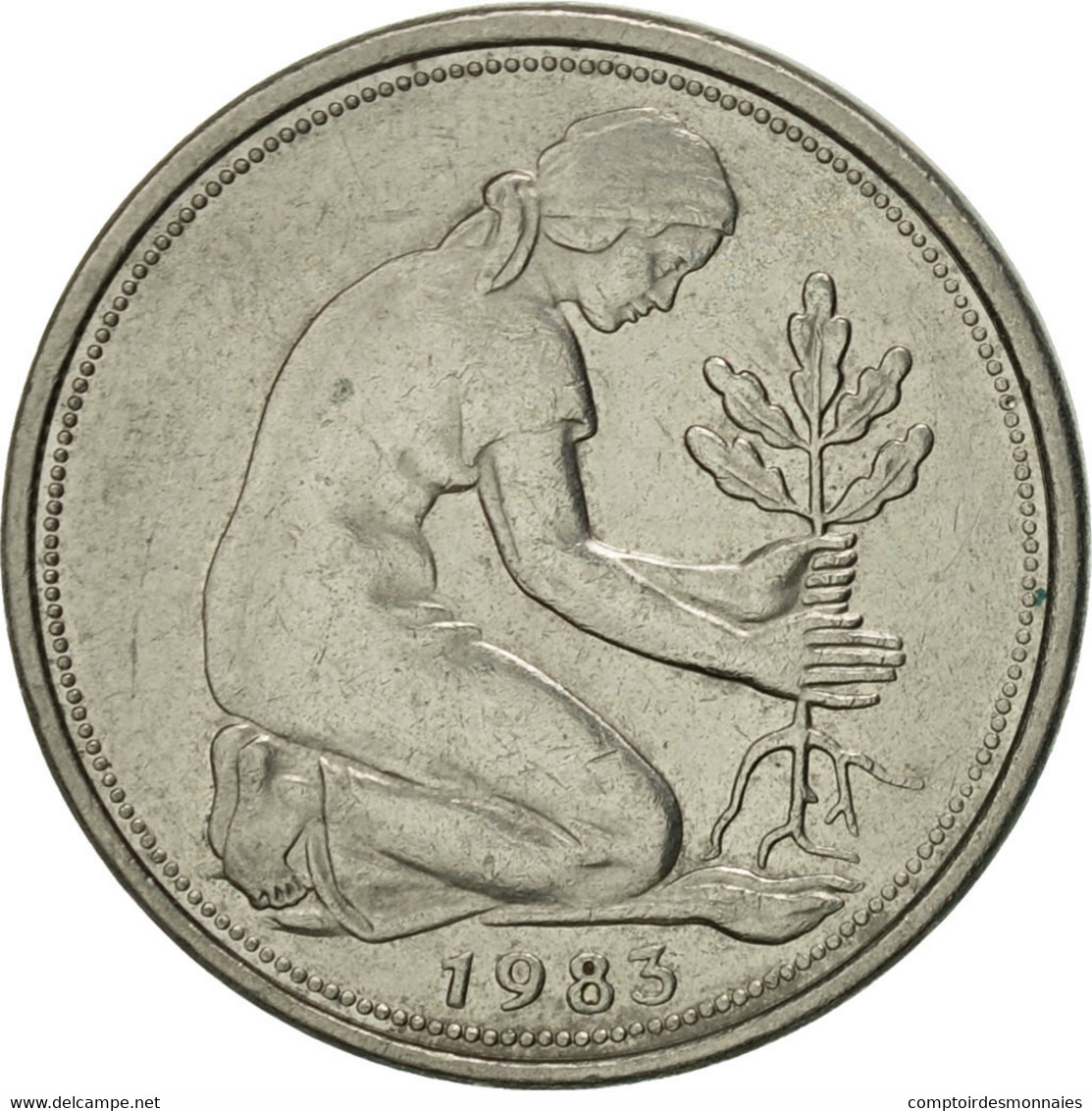 Monnaie, République Fédérale Allemande, 50 Pfennig, 1983, Hambourg, TTB - 50 Pfennig