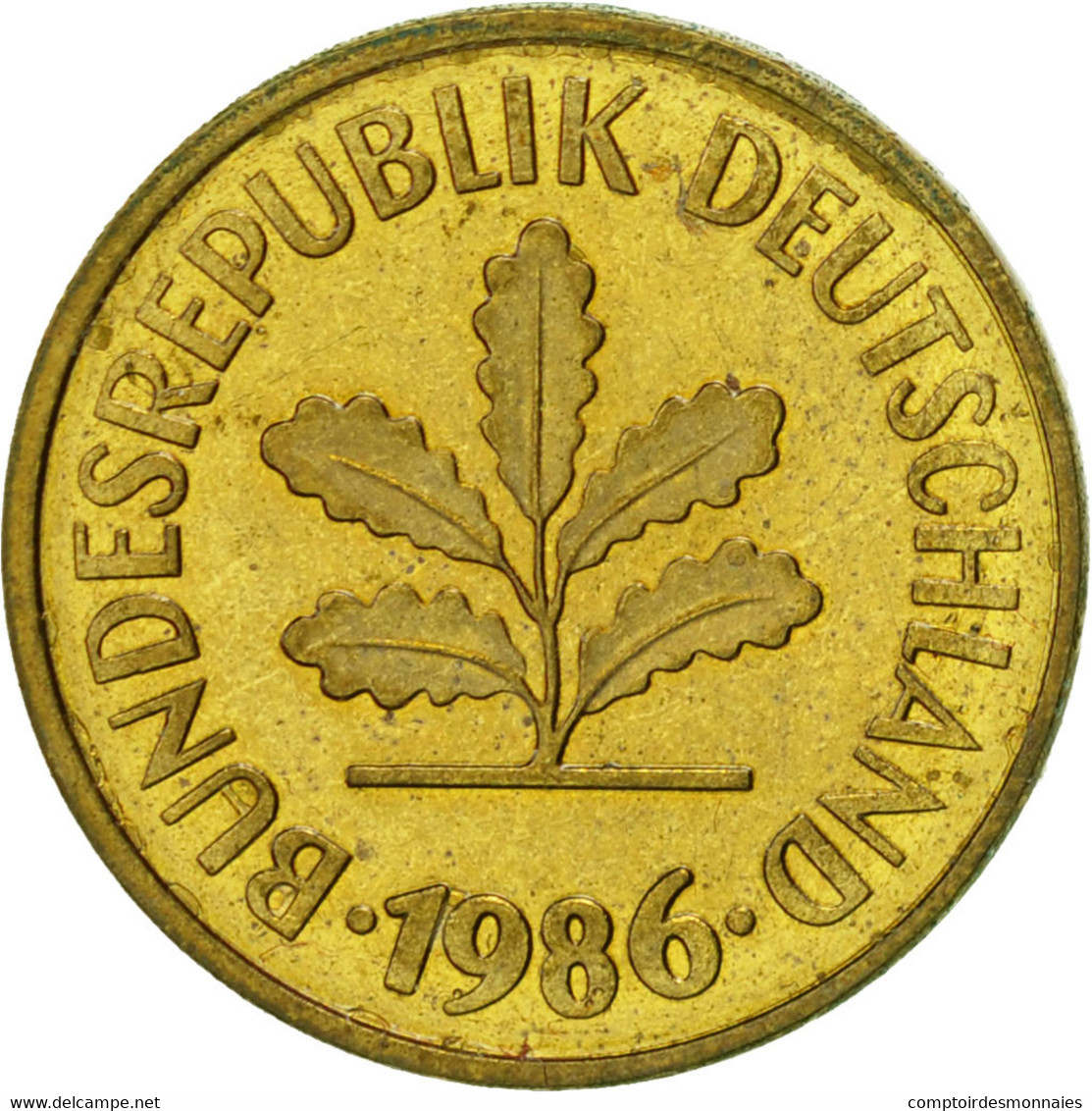 Monnaie, République Fédérale Allemande, 5 Pfennig, 1986, Stuttgart, TTB - 5 Pfennig