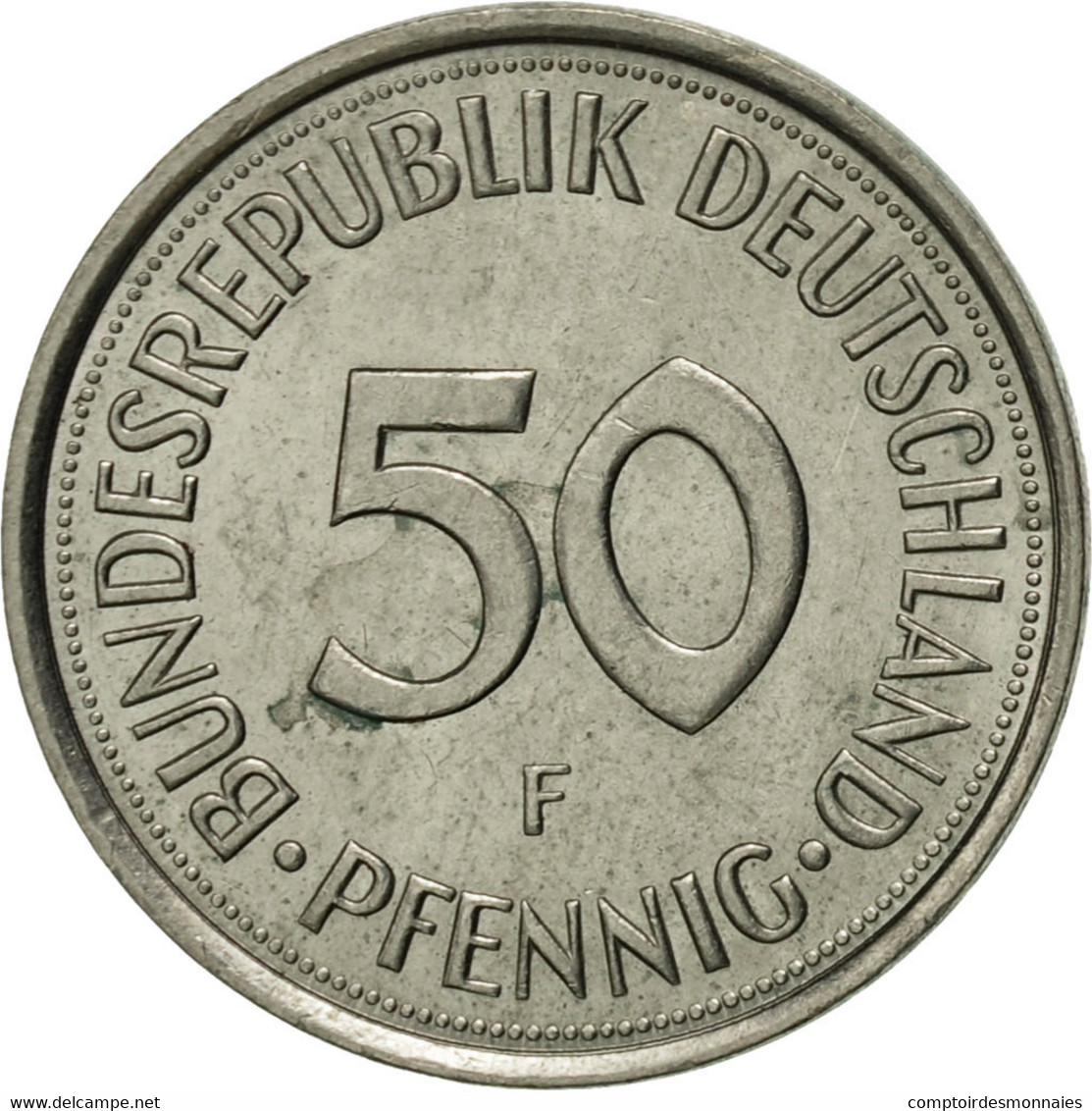 Monnaie, République Fédérale Allemande, 50 Pfennig, 1991, Stuttgart, TTB - 50 Pfennig