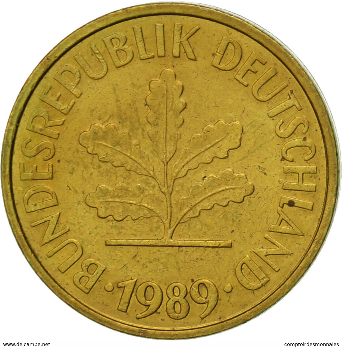 Monnaie, République Fédérale Allemande, 5 Pfennig, 1989, Munich, TTB, Brass - 5 Pfennig