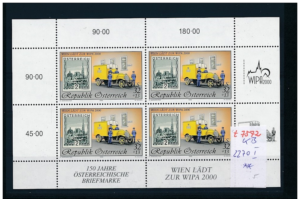 Österreich  Block 2270  I **   (t7572   )  Siehe Scan - Blocks & Kleinbögen