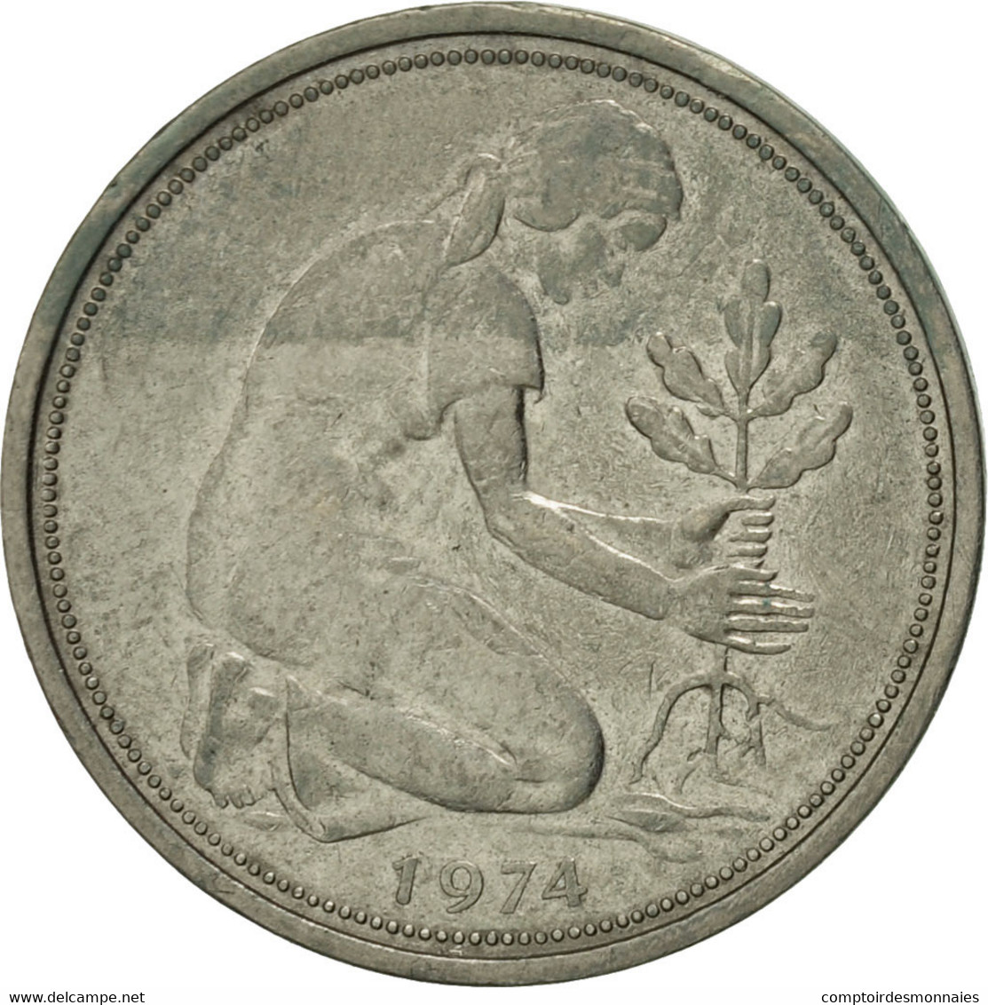 Monnaie, République Fédérale Allemande, 50 Pfennig, 1974, Munich, TTB - 50 Pfennig