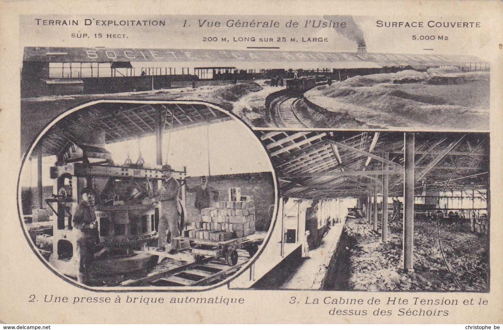 CPA Lille, La Brique Moderne, Vue Générale De L'Usine, Presse A Brique Automatique, Etc...  (pk39213) - Lille