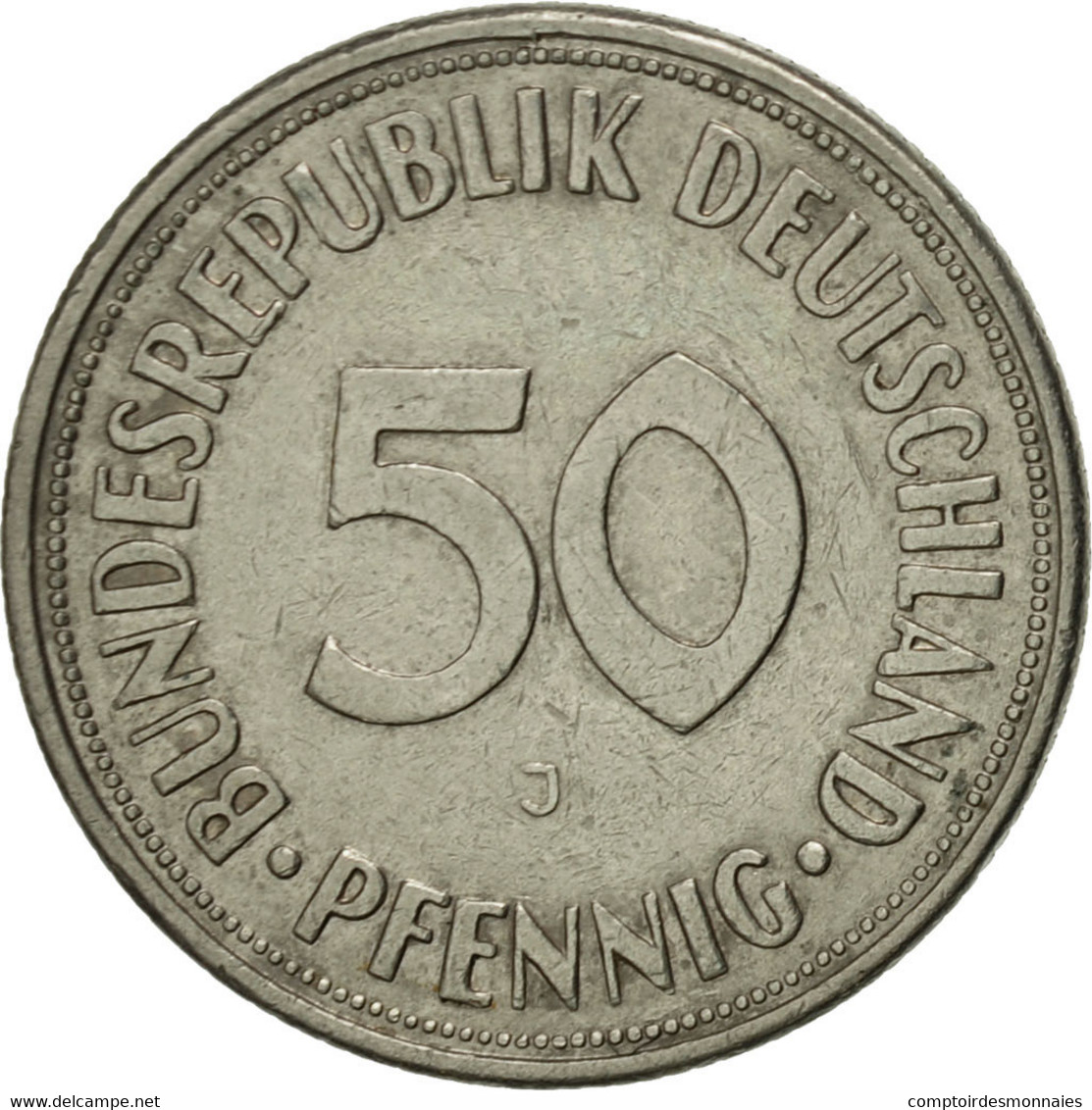 Monnaie, République Fédérale Allemande, 50 Pfennig, 1970, Hambourg, TTB - 50 Pfennig