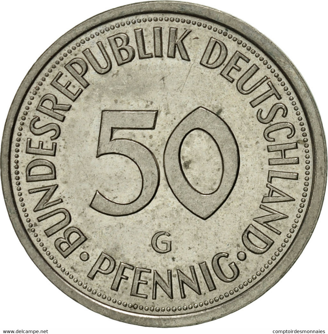 Monnaie, République Fédérale Allemande, 50 Pfennig, 1990, Karlsruhe, TTB - 50 Pfennig