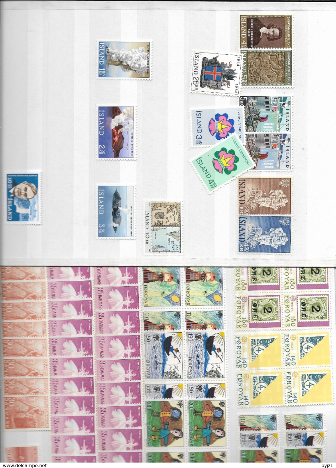 Wholsale Lot 8: Scandinavia MNH/**/postfris (5 Scans) - Collections (sans Albums)