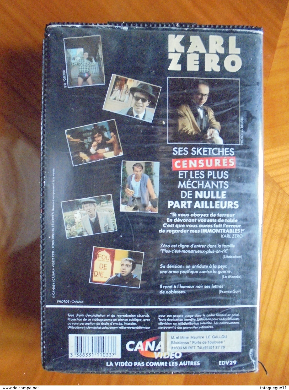 Ancien - Cassette Vidéo KARL ZERO Les Immontrables 1991 - Serie E Programmi TV
