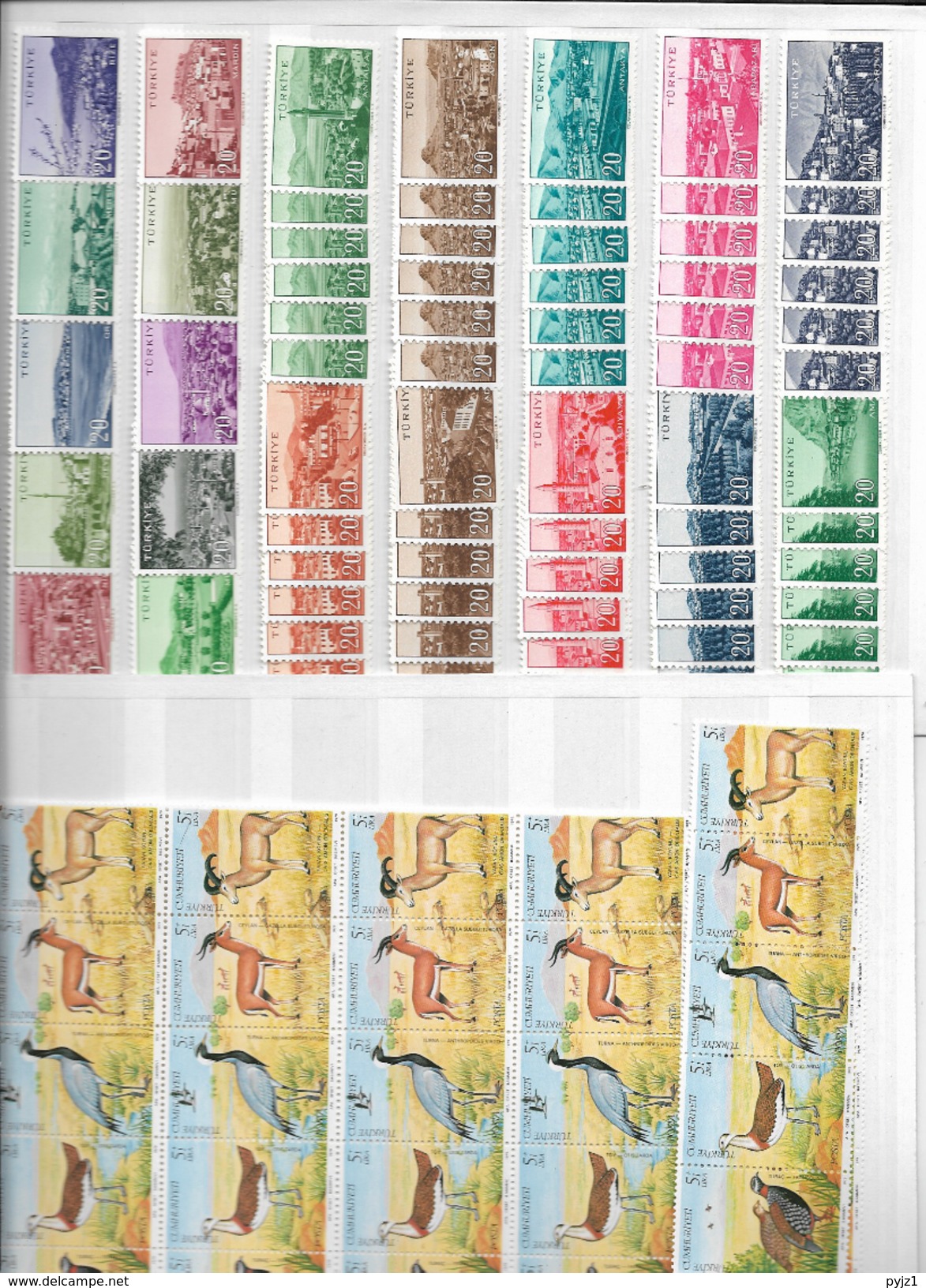 Wholsale Lot 9: Turkey MNH/**/postfris (8 Scans) - Collezioni (senza Album)