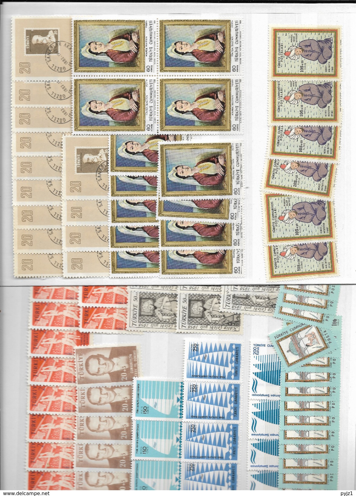 Wholsale Lot 9: Turkey MNH/**/postfris (8 Scans) - Collections (sans Albums)