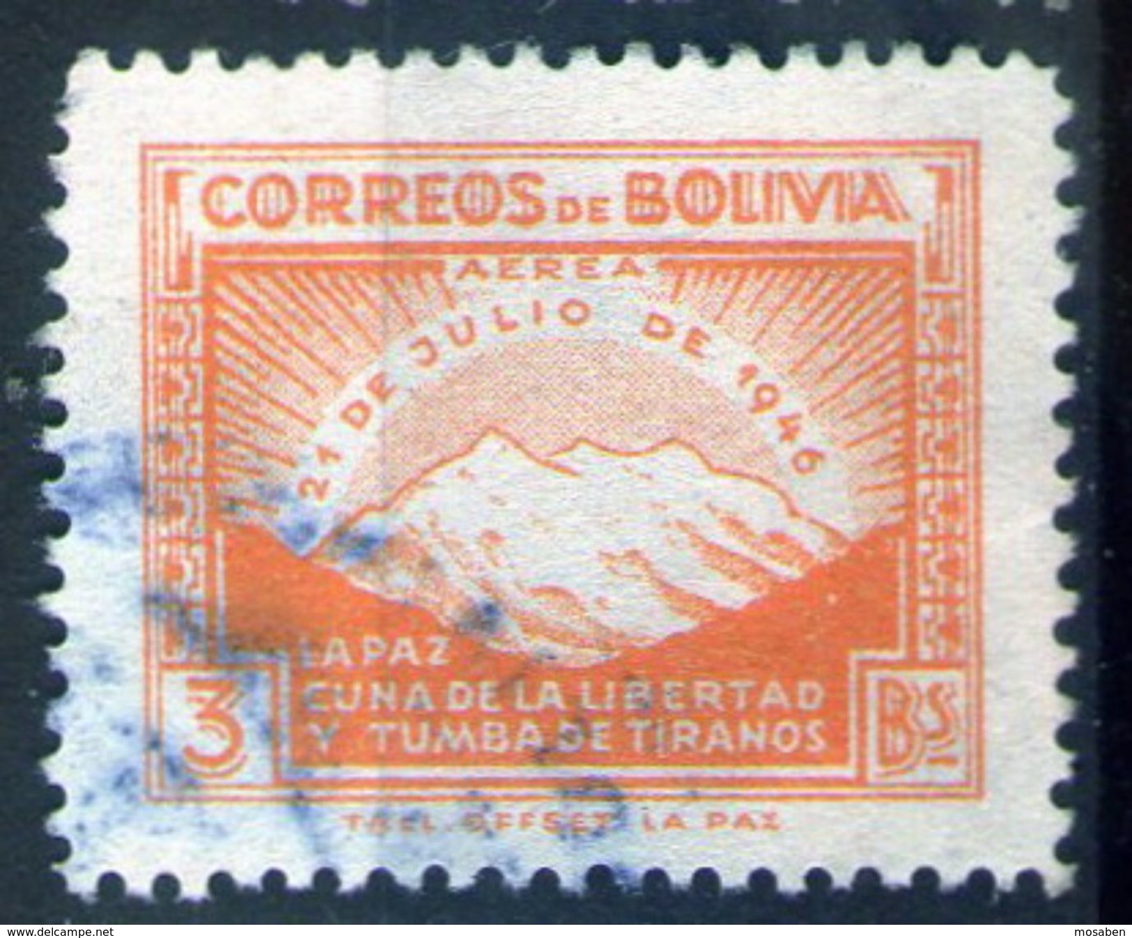 BOLIVIA	-	Yv. Aº 93	-				N-10948 - Bolivie