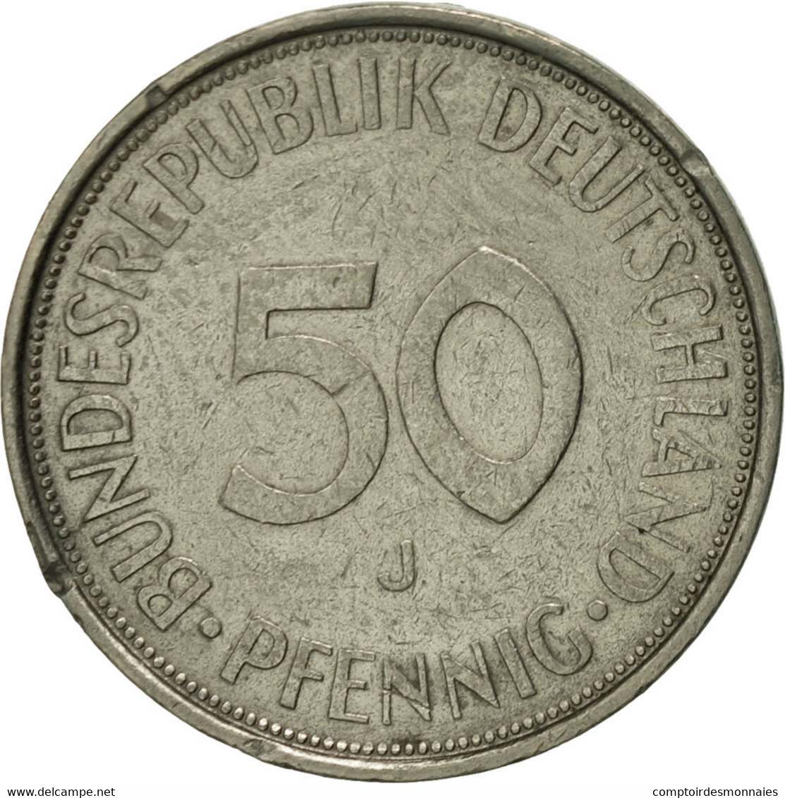 Monnaie, République Fédérale Allemande, 50 Pfennig, 1972, Hambourg, TTB - 50 Pfennig