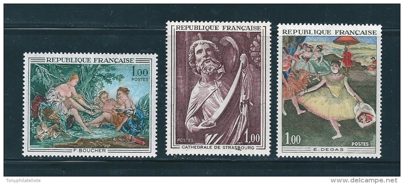 France Timbres De 1970/71  Tableaux N°1652 A 1654  Neuf ** - Unused Stamps