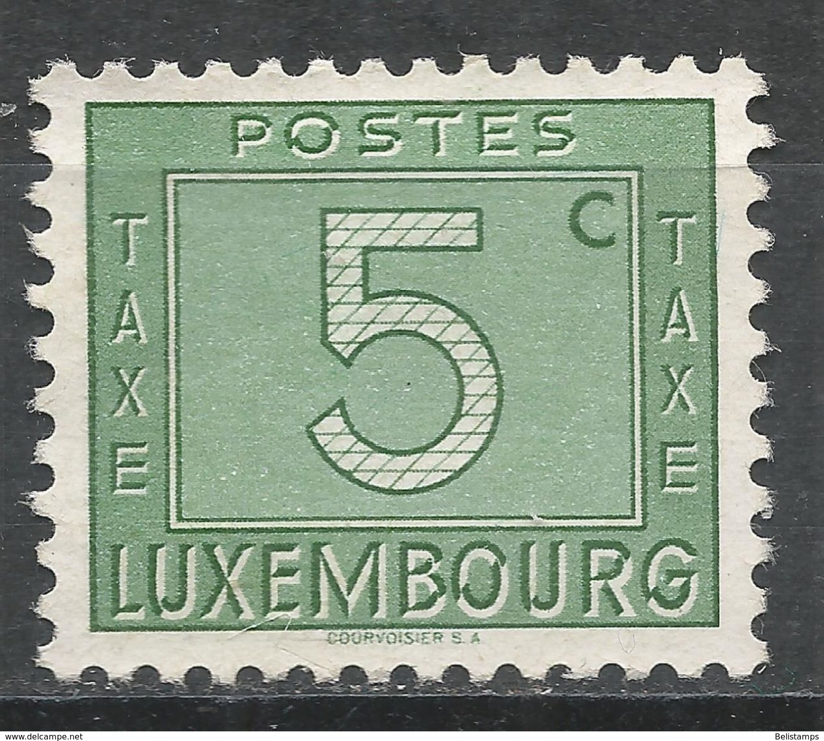 Luxembourg 1946. Scott #J23 (MNG) Numeral Of Value - Strafport