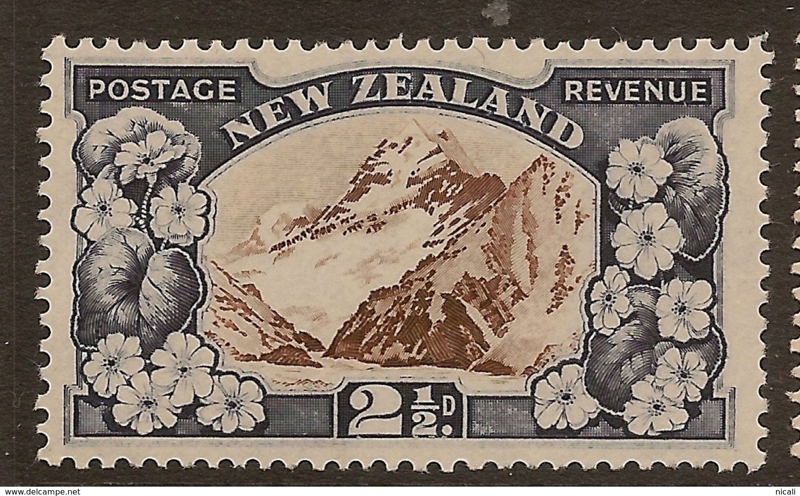 NZ 1935 2 1/2d Mt Cook Wmk Inv SG 560aw UHM #ABP21 - Ongebruikt