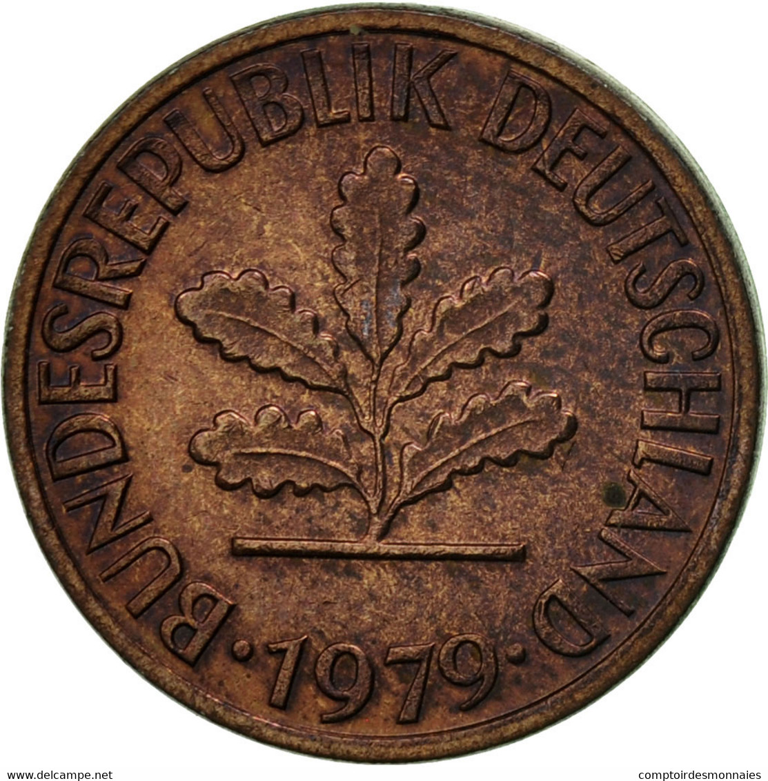 Monnaie, République Fédérale Allemande, Pfennig, 1979, Karlsruhe, TTB, Copper - 1 Pfennig