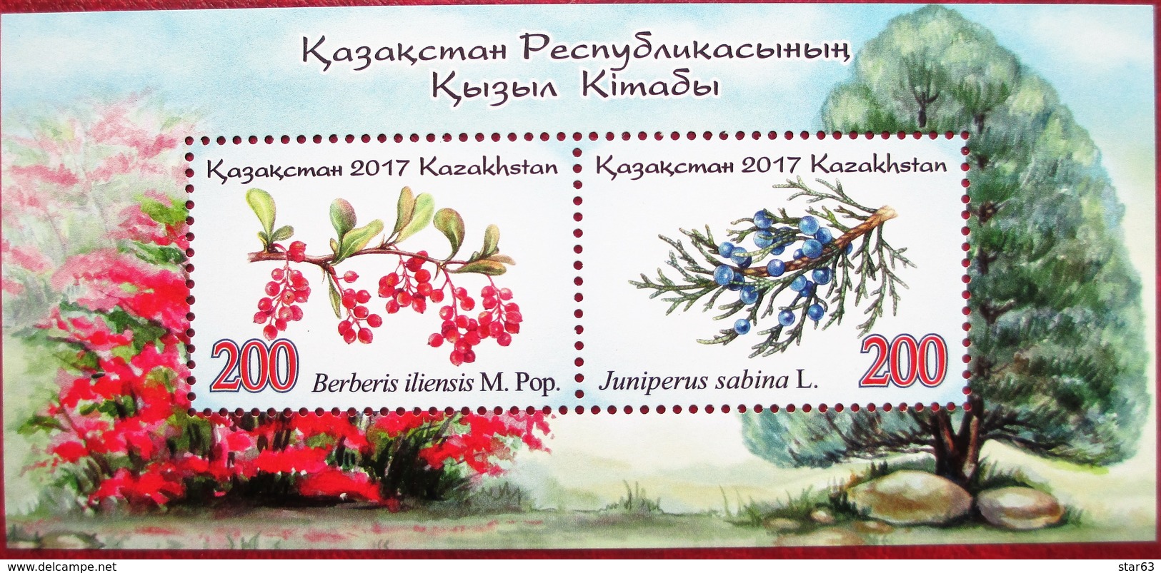 Kazakhstan  2017  Flora  Trees  Bl. MNH - Alberi