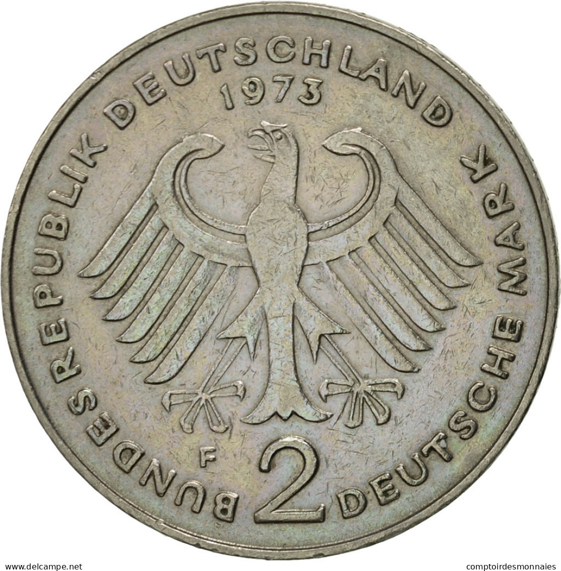 Monnaie, République Fédérale Allemande, 2 Mark, 1973, Stuttgart, TTB+ - 2 Mark