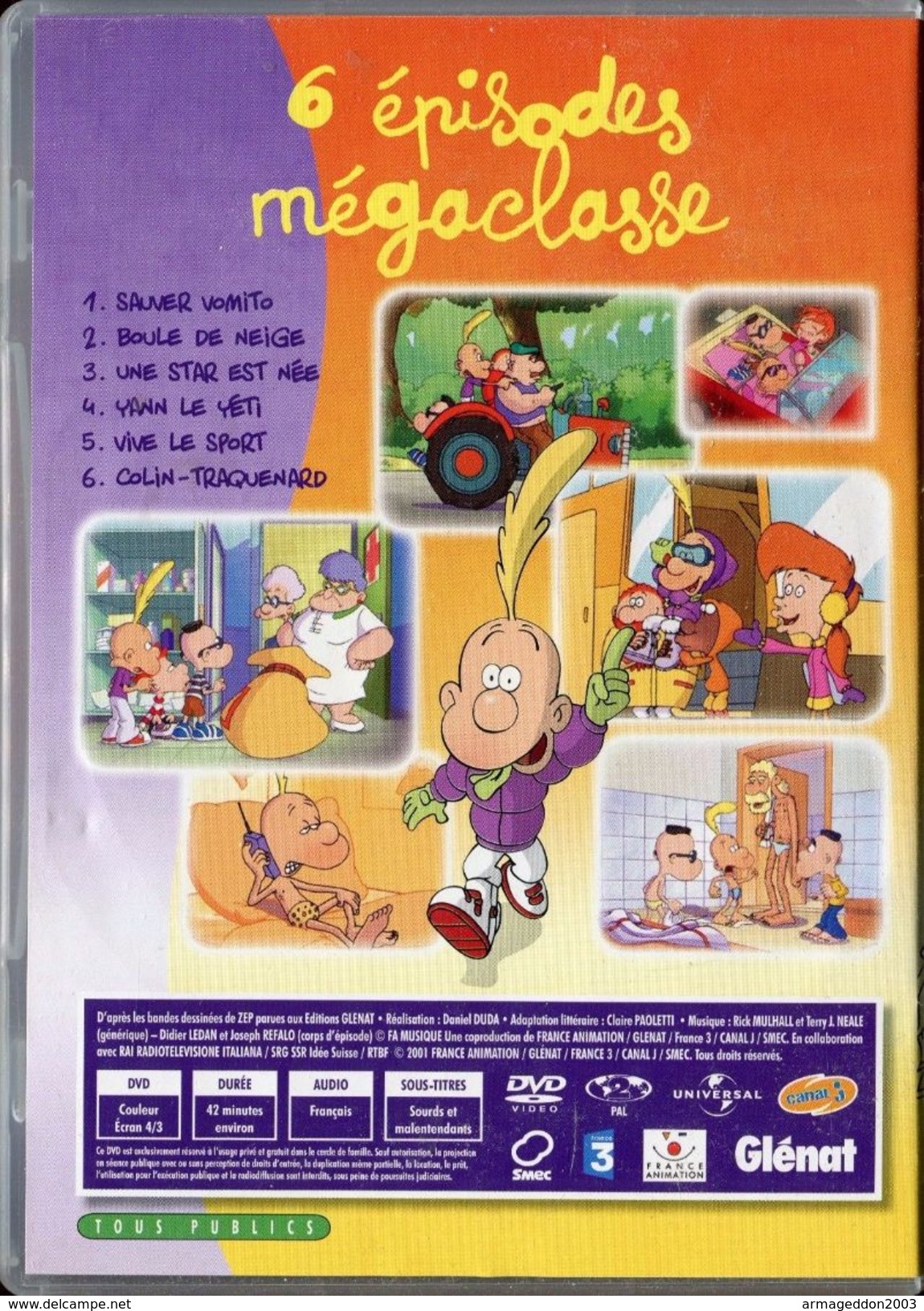 DVD TITEUF N°4 / 6 EPISODES / 42 MINUTES - TBE - Cartoons