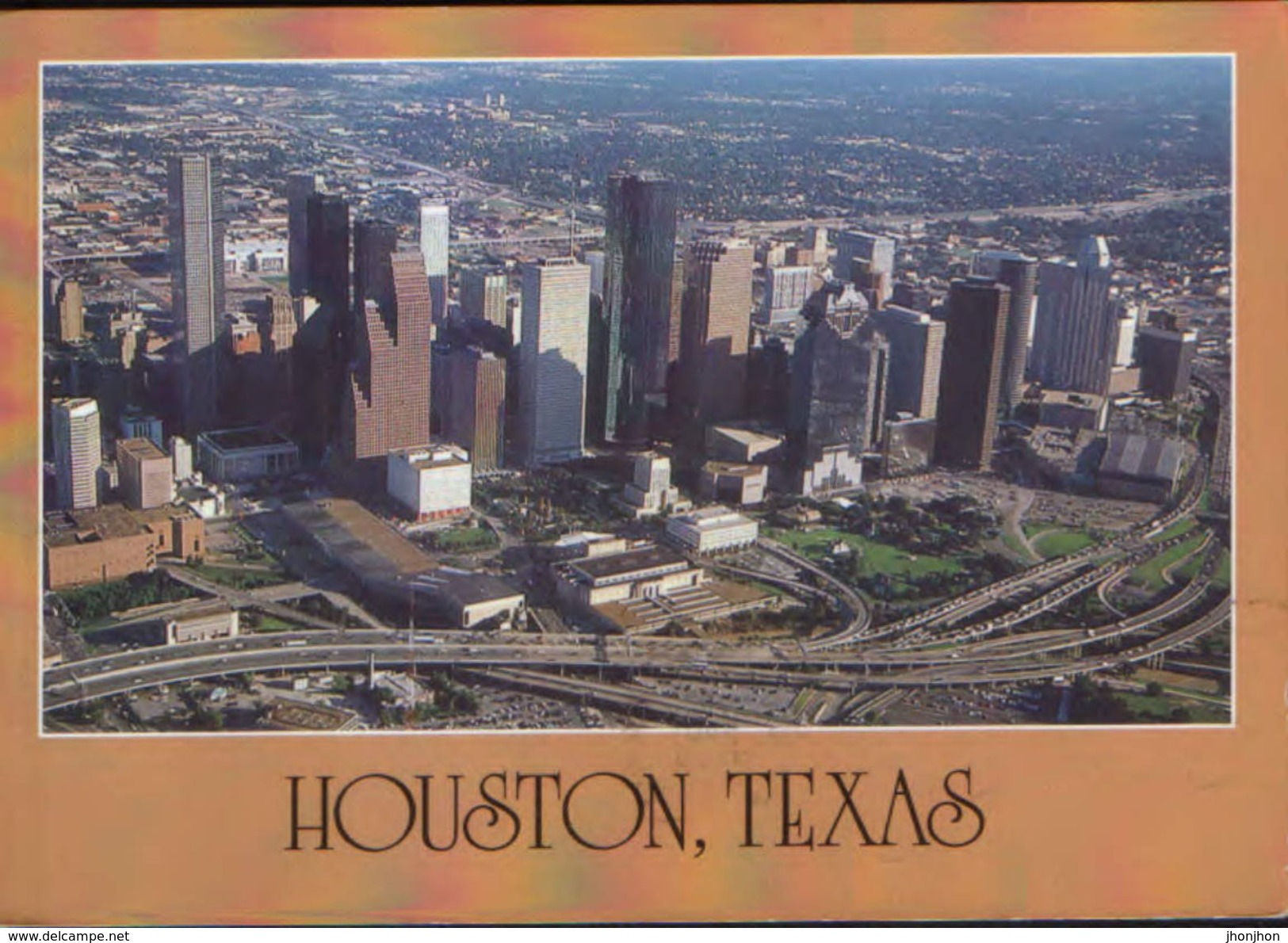 United States Of America  - Postcard Circulated In 2001  -  Aerial View Of Downtown Houston, Texas - 2/scans - Houston