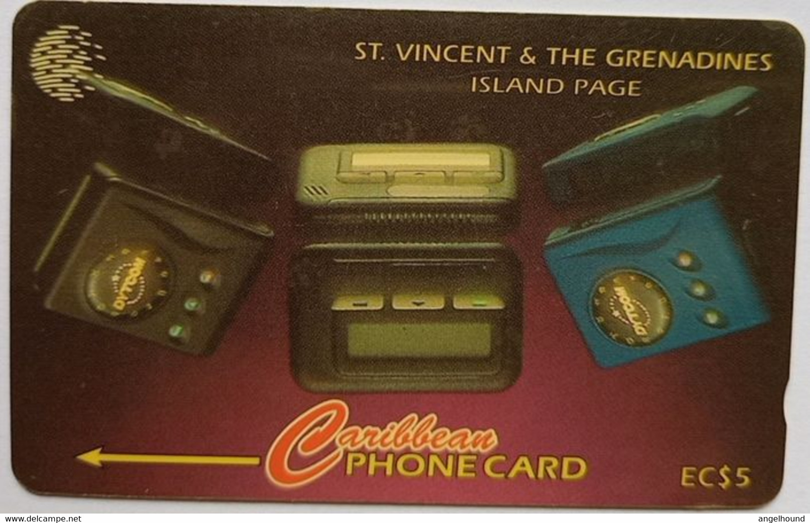 St. Vincent And Grenadines 221CSVB EC$5 " Island Page " - St. Vincent & Die Grenadinen