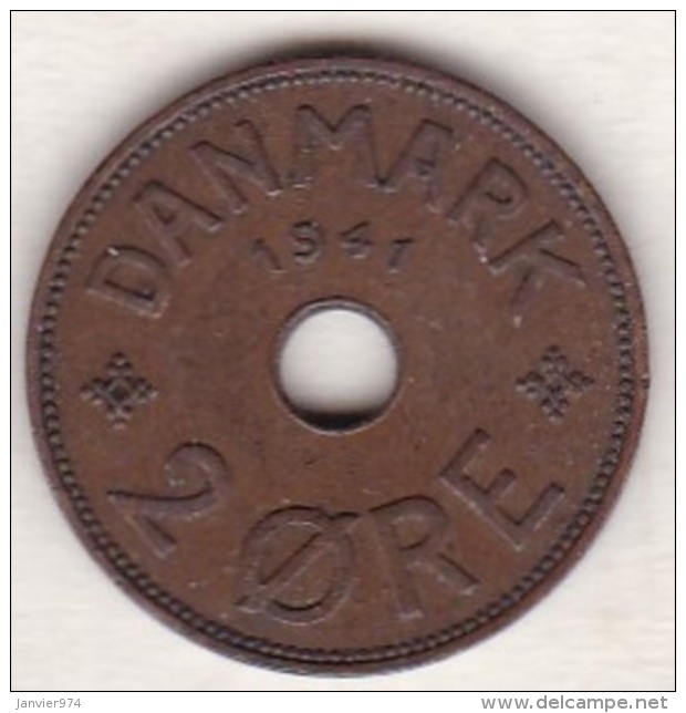 Faeroe Islands . 2 Ore 1941 . Bronze , KM# 2 - Danimarca