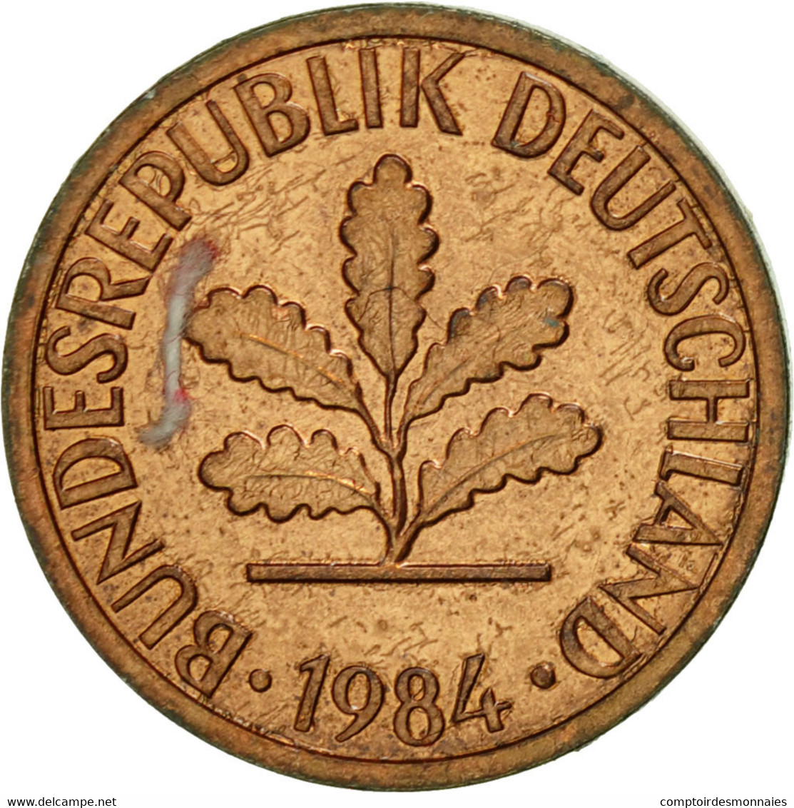 Monnaie, République Fédérale Allemande, Pfennig, 1984, Stuttgart, TTB, Copper - 1 Pfennig